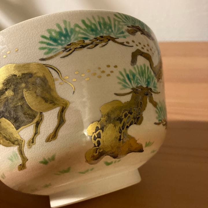 東雲窯 十牛之図 茶盌●共箱●ヴィンテージ茶道具●茶碗