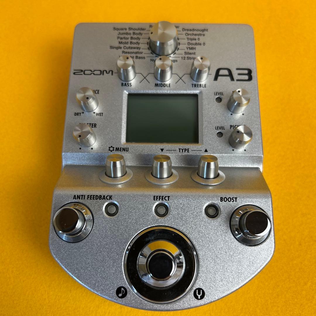 ZOOM マルチエフェクター アコースティック ギター A3 説明書付
