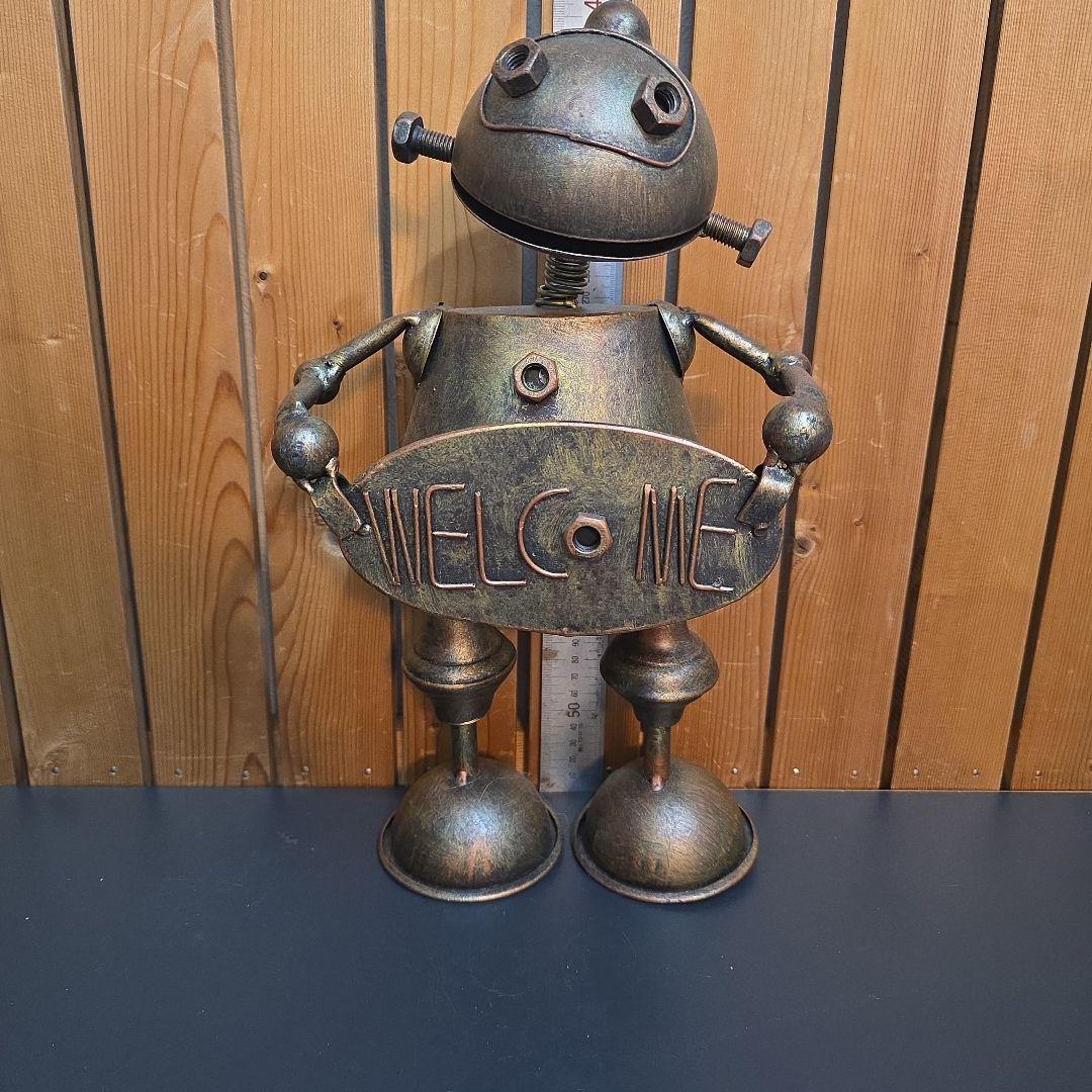 アンティーク　金属製オブジェ　ロボット044