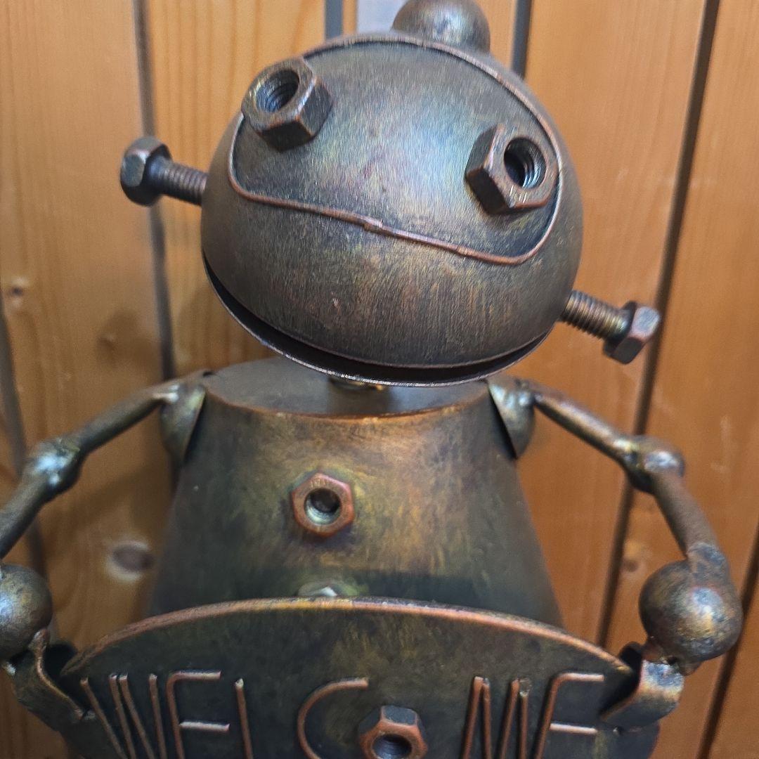 アンティーク　金属製オブジェ　ロボット044