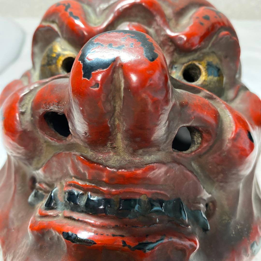 模国宝 崑崙面 能面 神楽面 工芸品　アンティーク品 壁掛け可