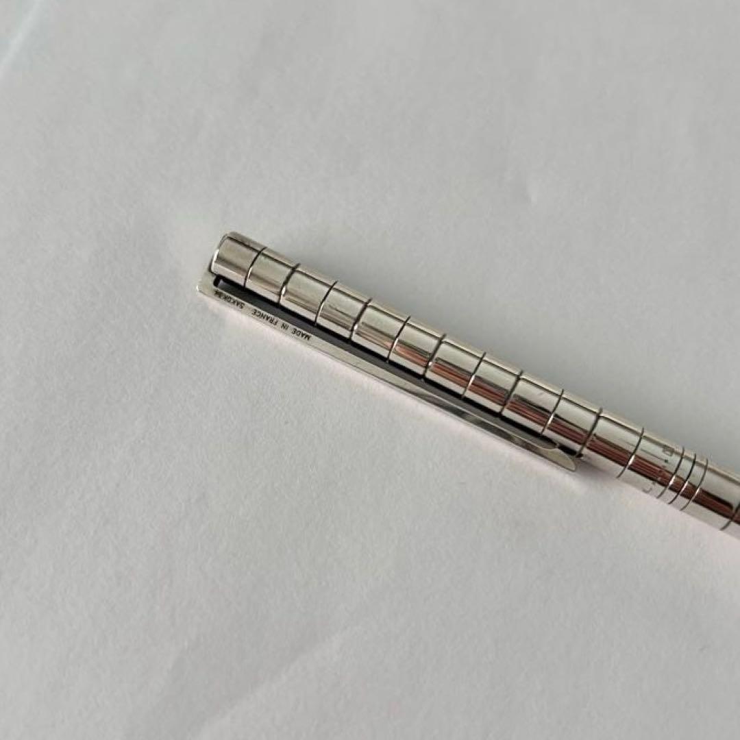 S.T.DUPONT エステーデュポン シルバー ストライプデザイン ボールペン