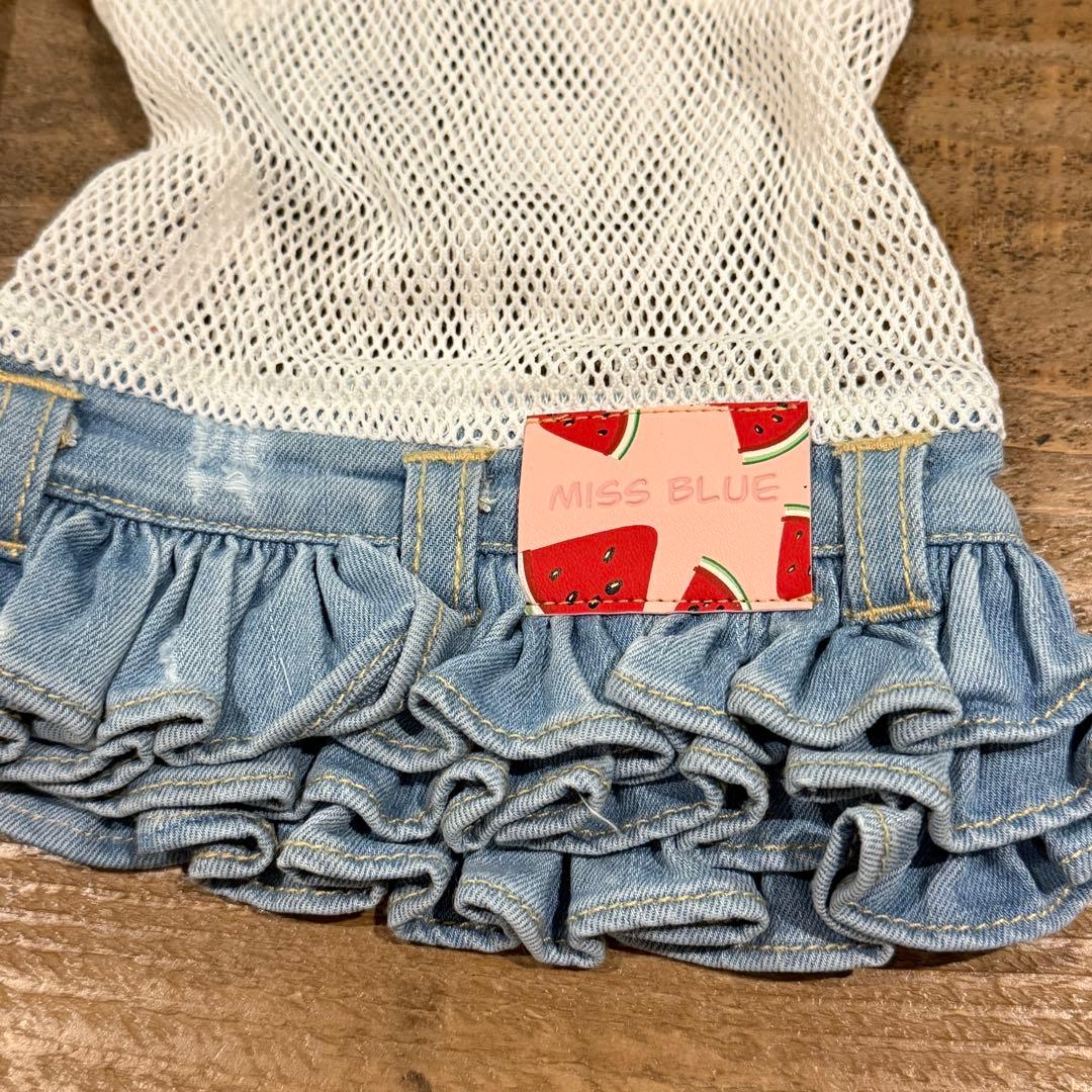 パピリーヒルズ　Miss blue pet デニムワンピースセット