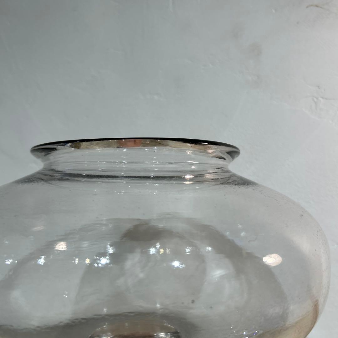 アンティークガラス　リーチポット　フランスアンティーク　ヒルポット　19世紀