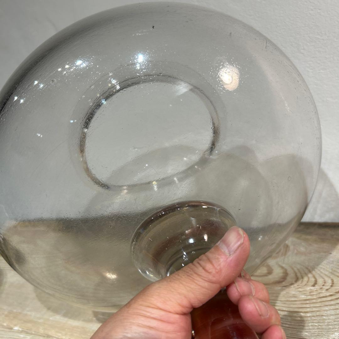 アンティークガラス　リーチポット　フランスアンティーク　ヒルポット　19世紀