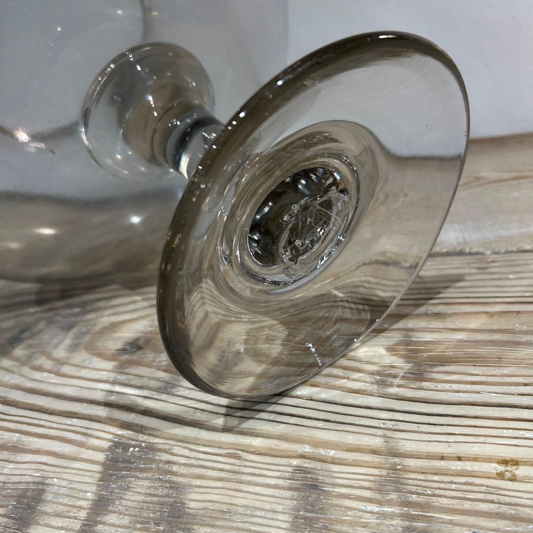 アンティークガラス　リーチポット　フランスアンティーク　ヒルポット　19世紀