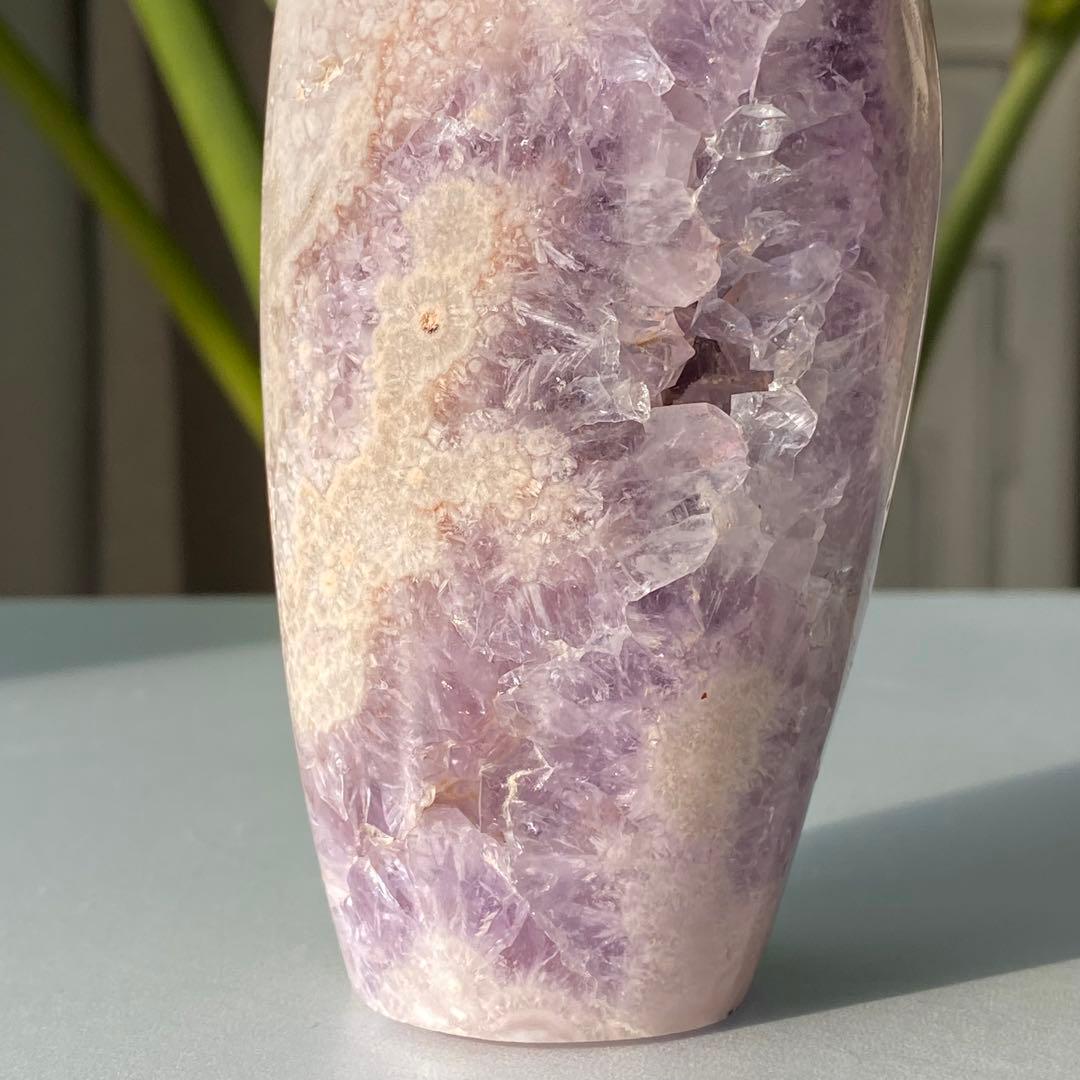 【 ピンクアメジスト トーチ型 ドーム 約500g ブラジル産 】