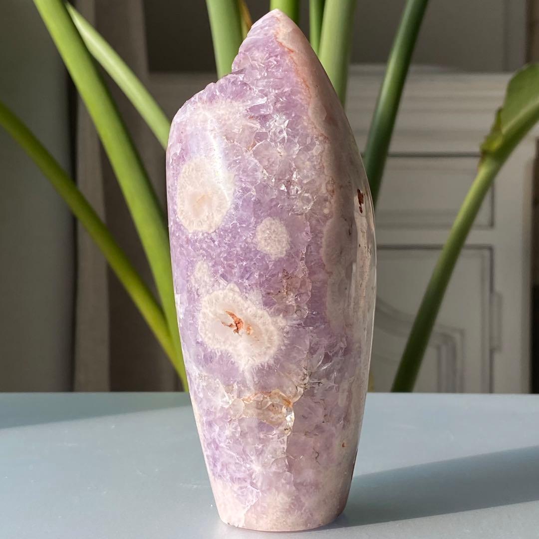 【 ピンクアメジスト トーチ型 ドーム 約500g ブラジル産 】