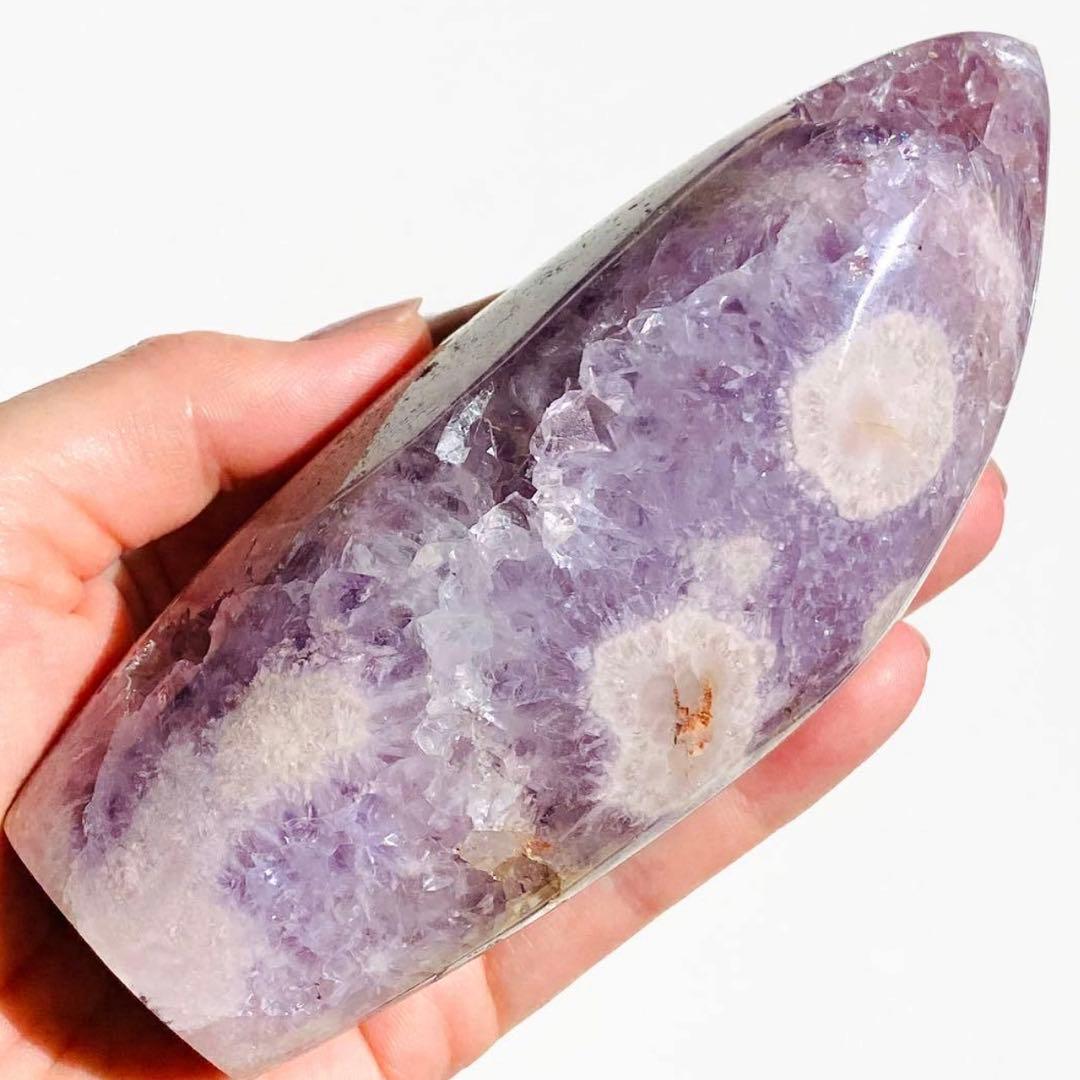 【 ピンクアメジスト トーチ型 ドーム 約500g ブラジル産 】