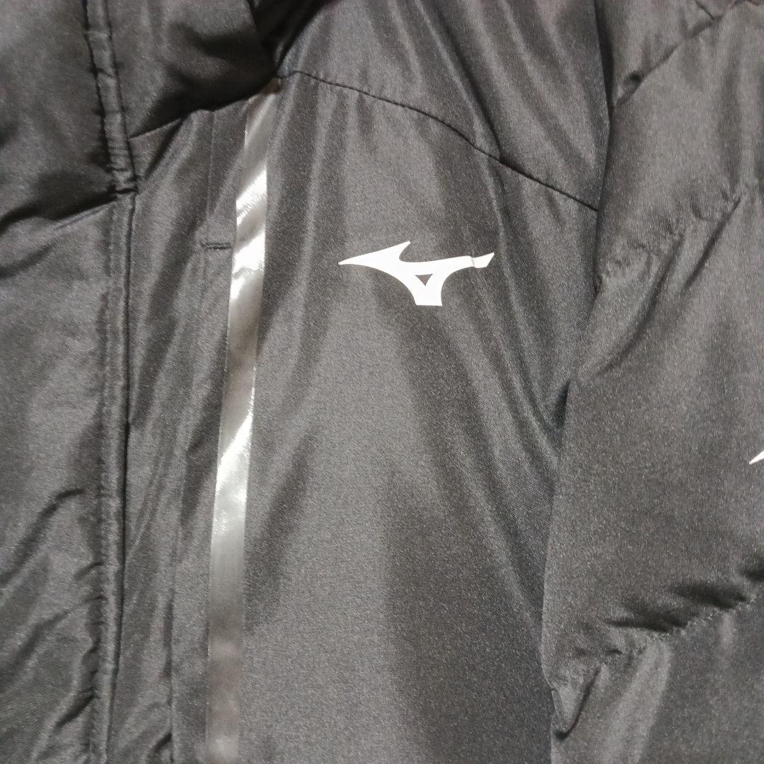 【クリーニング済】ミズノ　ベンチコート　ダウンコート　ロング　ブラック　サイズL