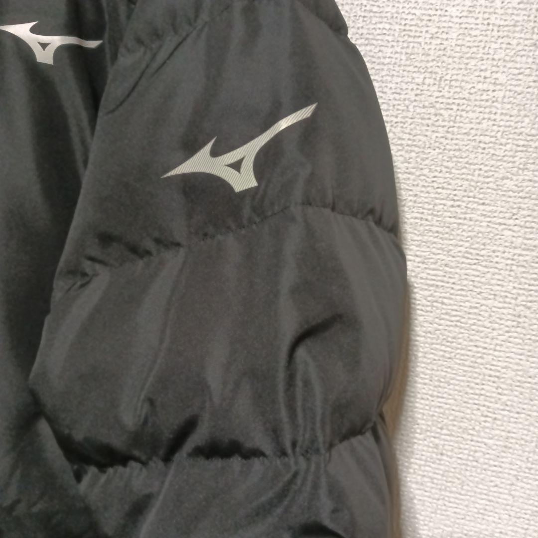 【クリーニング済】ミズノ　ベンチコート　ダウンコート　ロング　ブラック　サイズL