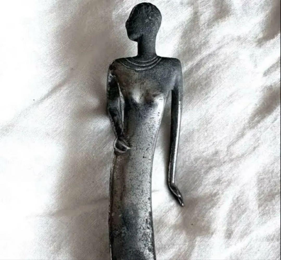 ユーロヴィンテージ　メタル人型オブジェ アールデコ　シュルレアリスム　ヒト