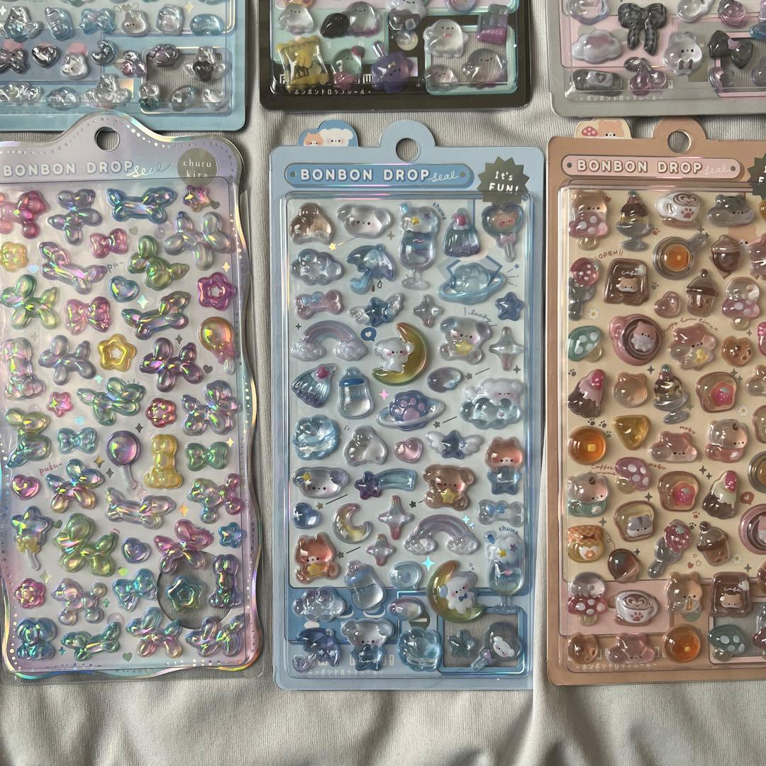 ボンボンドロップシール　オリジナルボンボン　まとめ売り 8枚セット