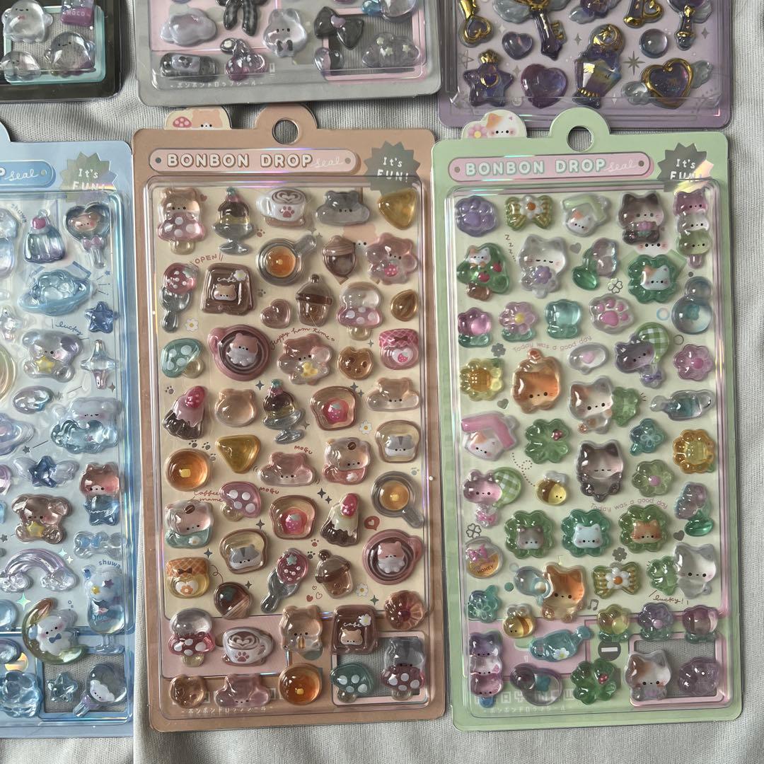 ボンボンドロップシール　オリジナルボンボン　まとめ売り 8枚セット