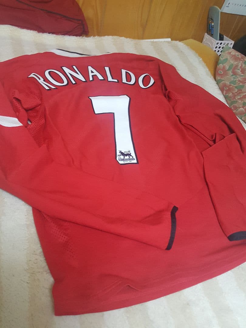 マンＵのクリロナのデビューシーズンのボーダフォン時代の貴重なヴィンテージユニホム