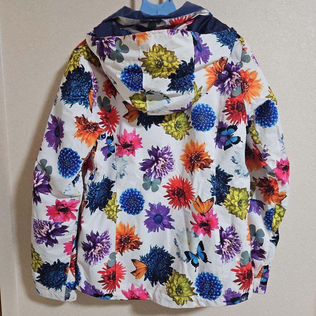 ロキシー　スノボ　ウェア　蜷川実花　ROXY ジャケット　花柄　白　スノーウェア