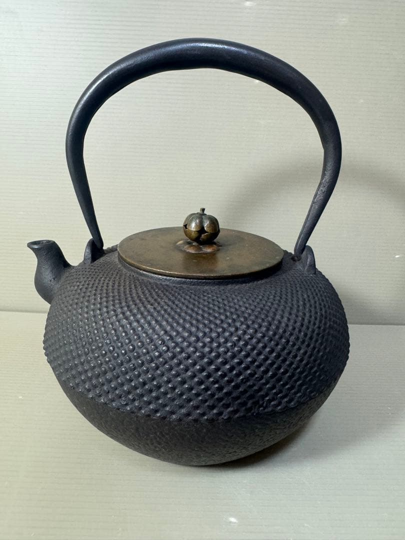 2393 龍文堂　鉄瓶　茶道具　時代物