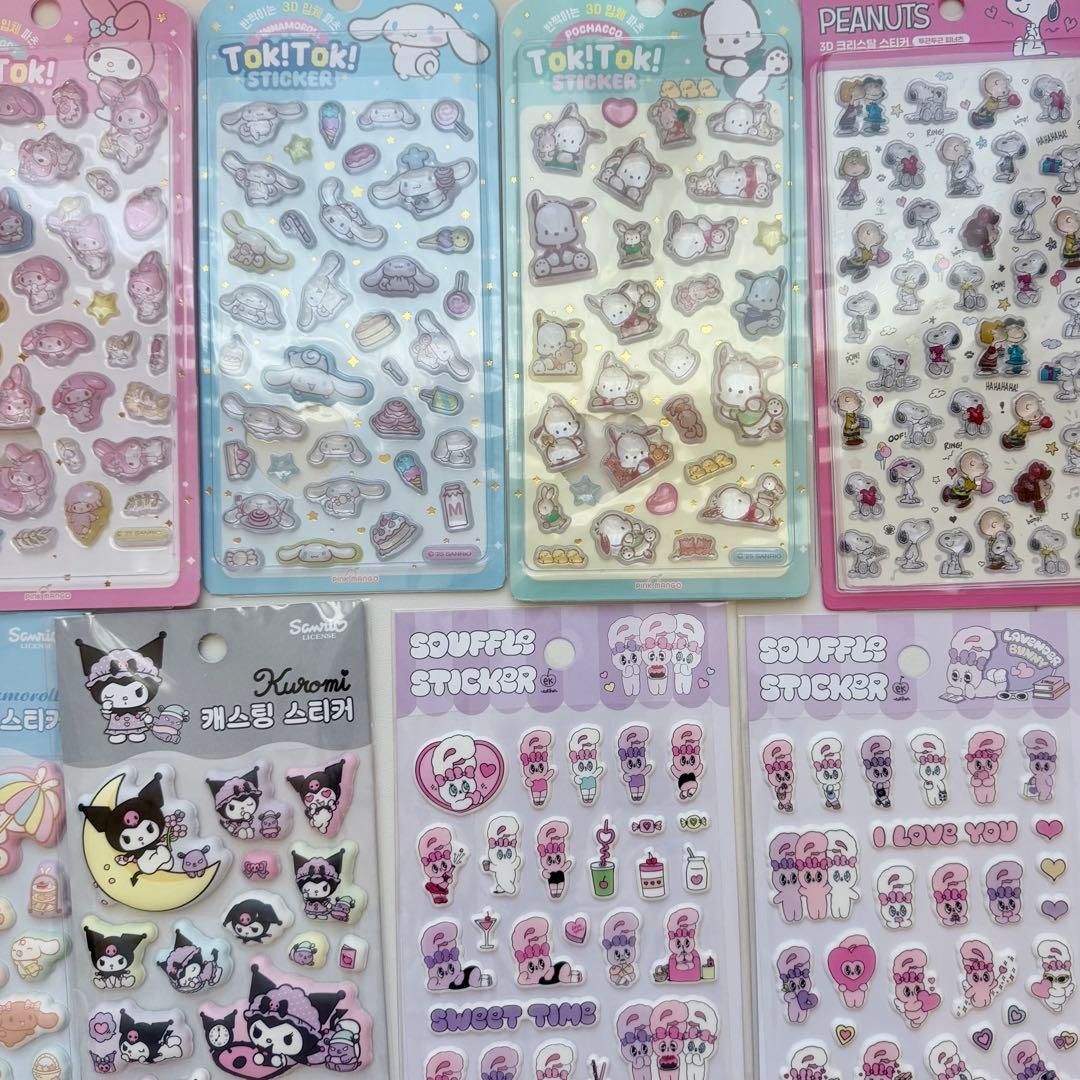 シール15点セット (サンリオ/ スヌーピー/エスターバニー/ちいかわ）