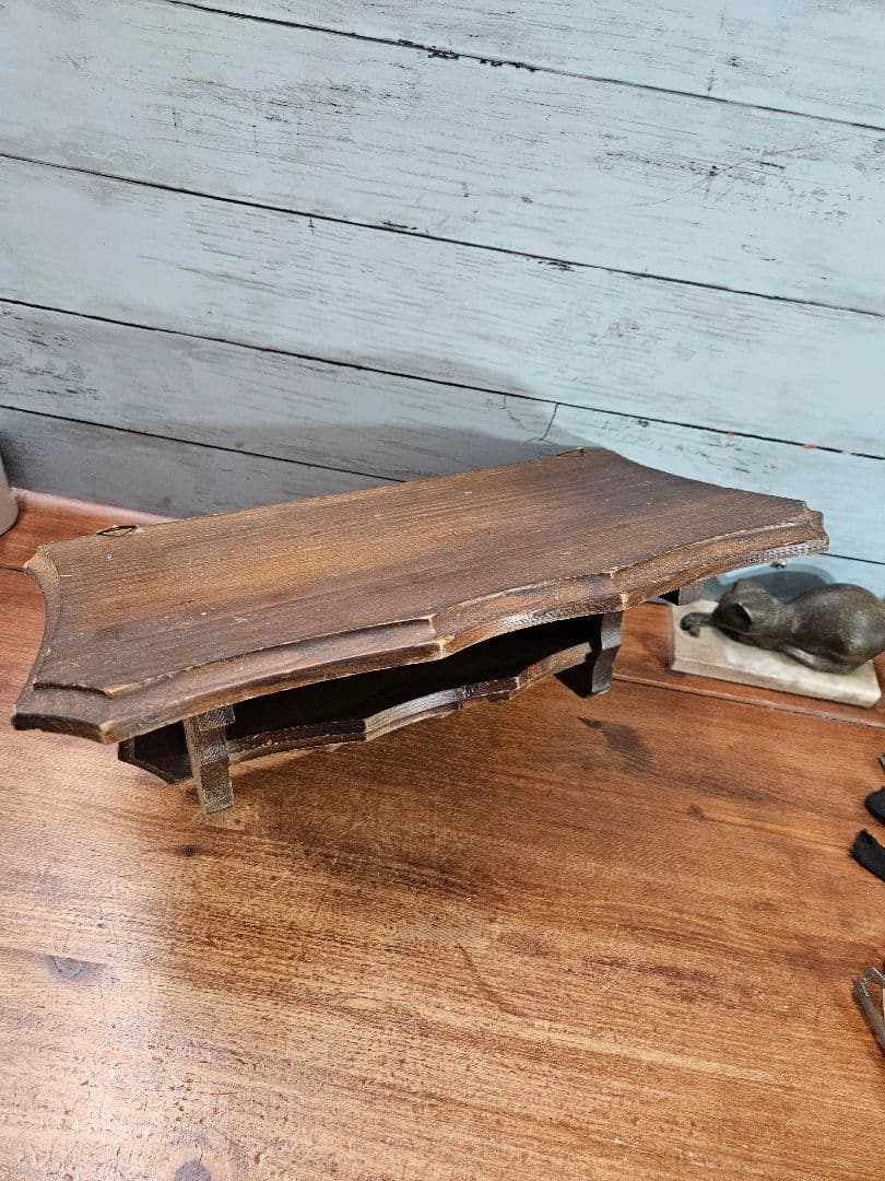 フランスアンティーク 木製のレターラック ウォールシェルフ 壁掛け 飾り棚