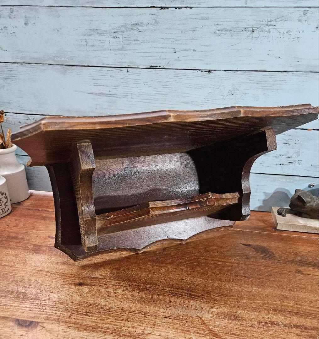 フランスアンティーク 木製のレターラック ウォールシェルフ 壁掛け 飾り棚