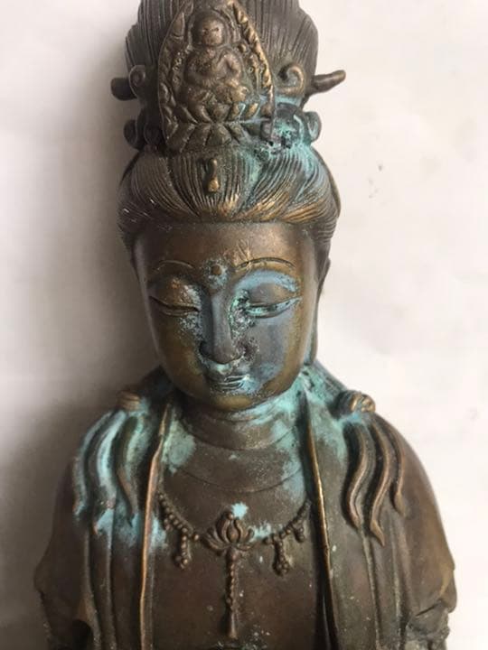 佛像古董，「大明宣德年製」在銘，高2⃣️9⃣️cm，重3800克