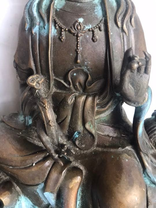 佛像古董，「大明宣德年製」在銘，高2⃣️9⃣️cm，重3800克