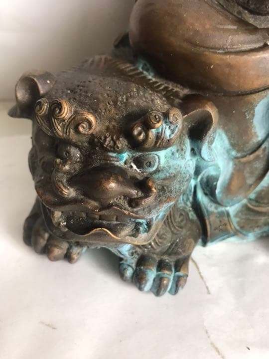 佛像古董，「大明宣德年製」在銘，高2⃣️9⃣️cm，重3800克