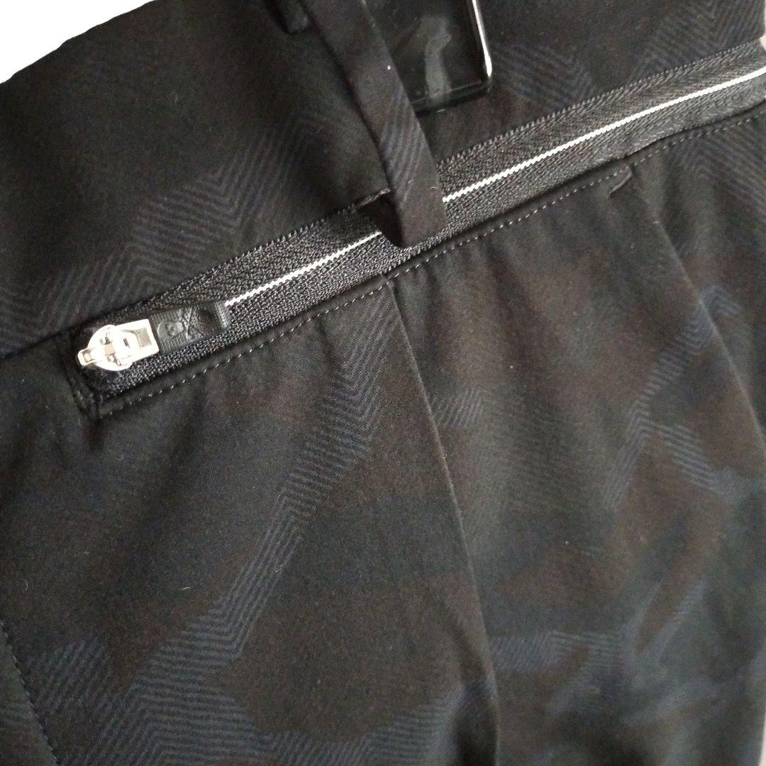 MARK&LONA カモフラ＆スカル柄 ストレッチ1タックパンツ 迷彩柄 ドクロ