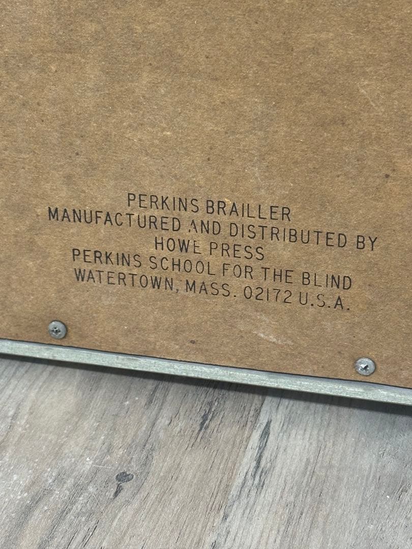 レア品！PERKINS BRAILLER 点字タイプライター