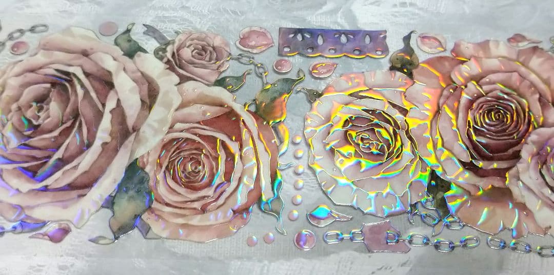 S34＃午夜温柔(炫彩)茶犁工作室切り売り海外装飾マステ薔薇