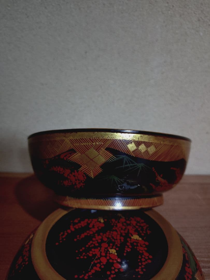 秀衡椀 南天紋 椀