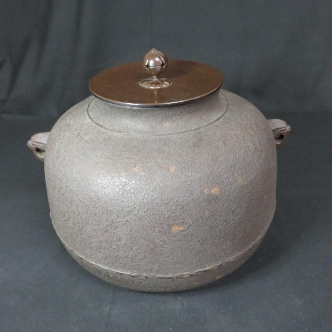 茶釜 真形釜 茶道具 茶器 炉 風炉 共箱 大国藤兵衛 木箱