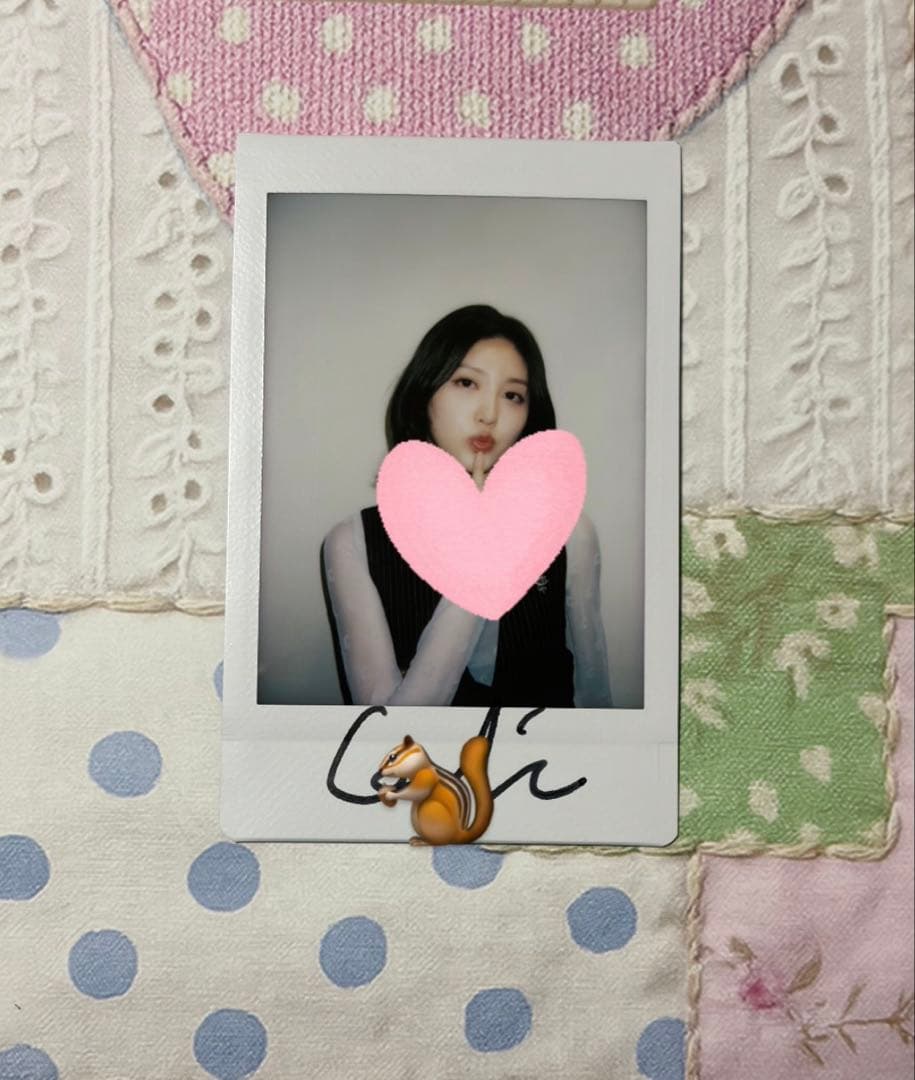 ive ガウル　直筆　サイン　チェキ　直筆サイン　gaeul ポラロイド　トレカ