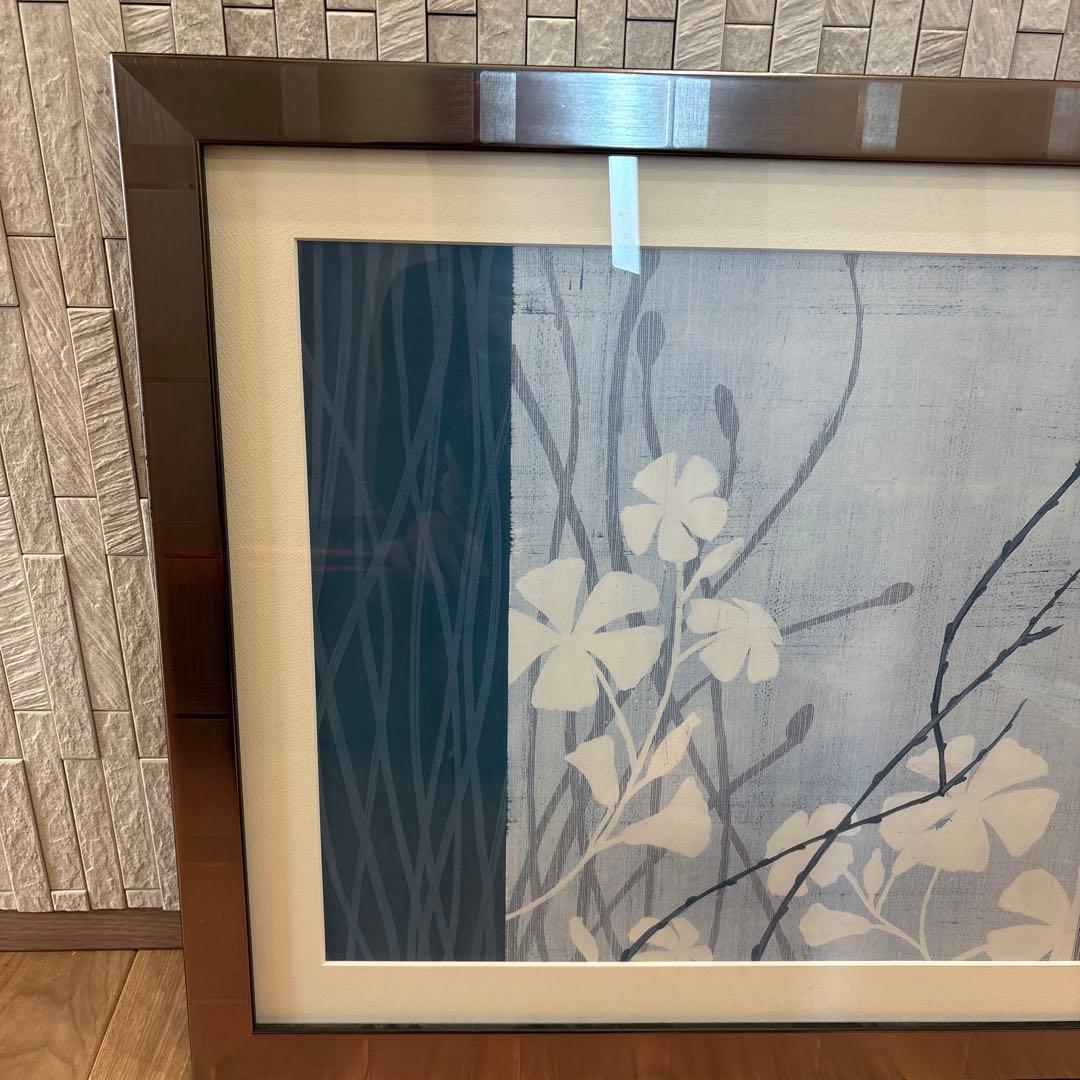 日本画風 花のアート作品 大きめ