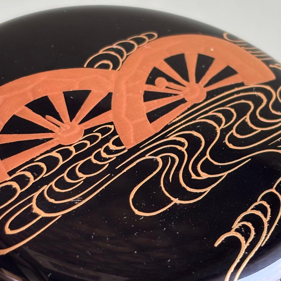 新井司峰作 「水車」大棗 茶道具 共箱