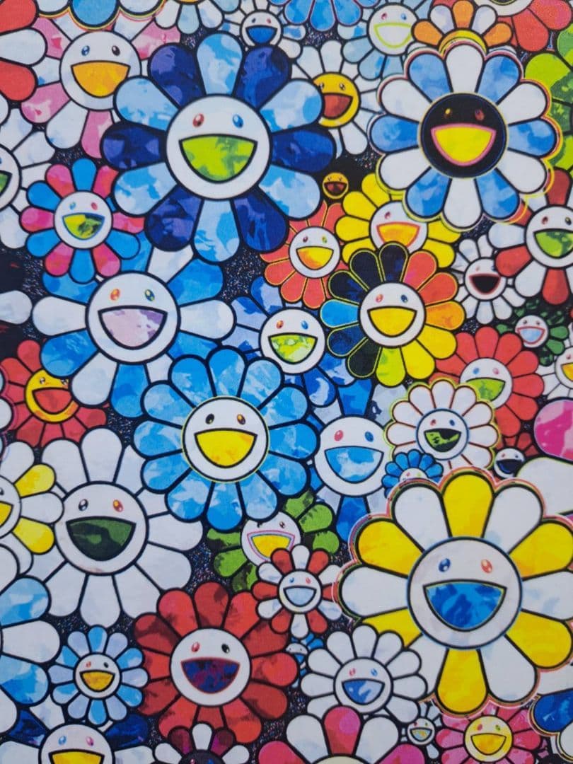 村上隆　花畑　2枚セット　ポスター　アート　人気画家　(草間彌生　奈良美智)