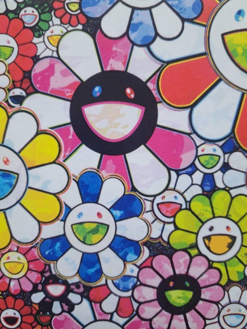 村上隆　花畑　2枚セット　ポスター　アート　人気画家　(草間彌生　奈良美智)