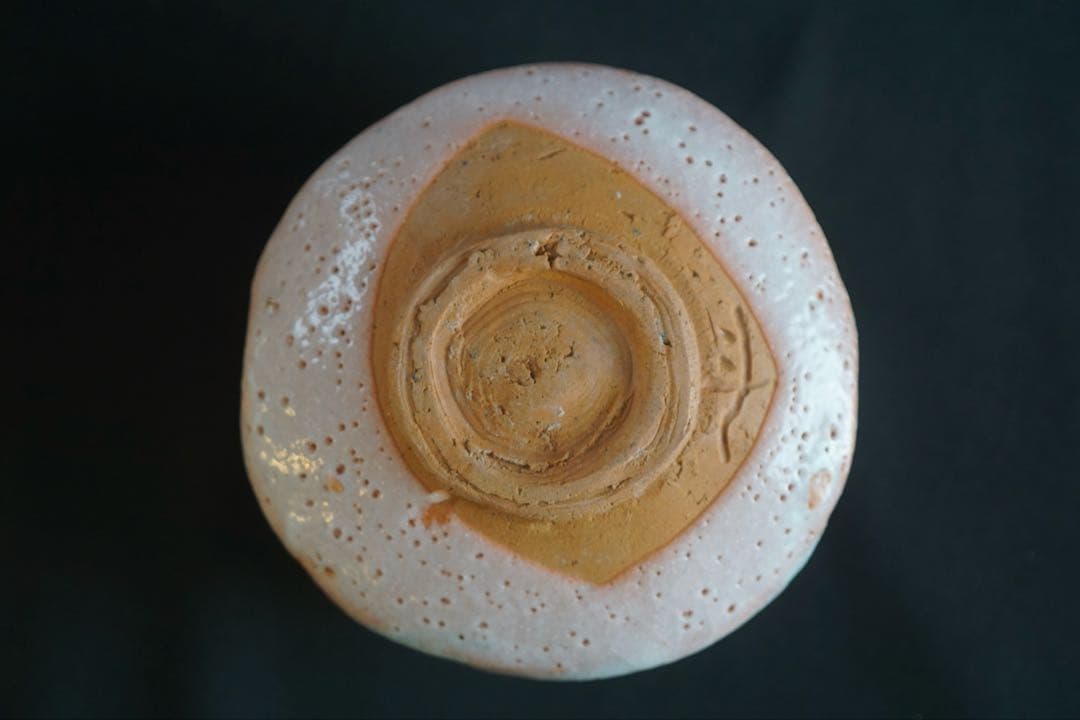 荒川豊蔵 作 紅志野茶碗 共箱 共布 茶道具