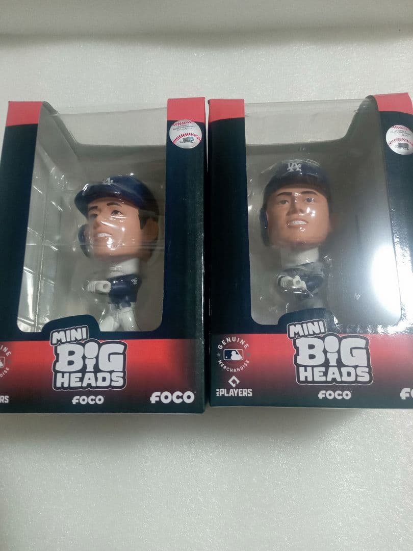 【限定】未使用ドジャース 大谷翔平ミニビッグヘッドボブルフィギュア 2種類セット
