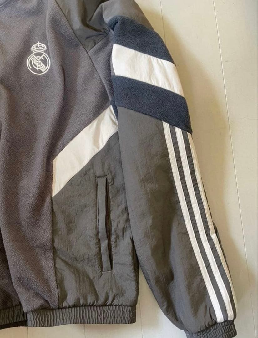 adidas レアルマドリード フリーススウェット 24/25 ハーフジップ