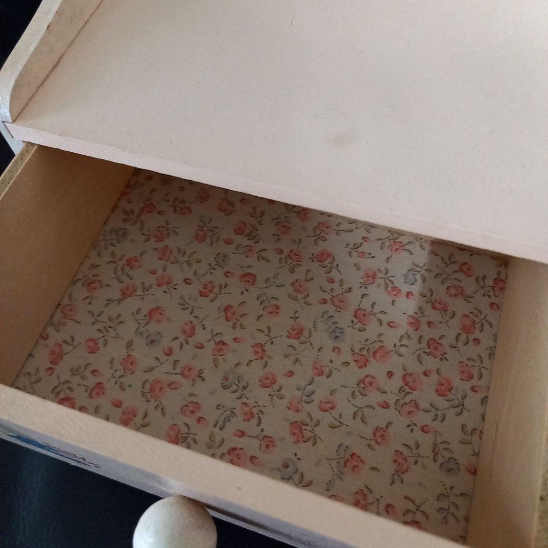 お値引き不可【古道具】1986年サンリオマロンクリーム小物入れチェスト