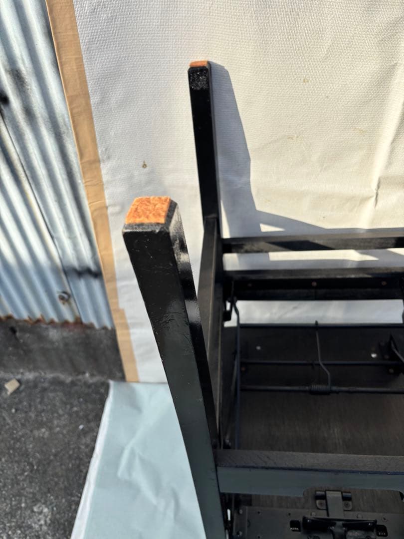 YAMAHA 背もたれ付ピアノ椅子　足部フェルト付き　座面新品比較的きれい