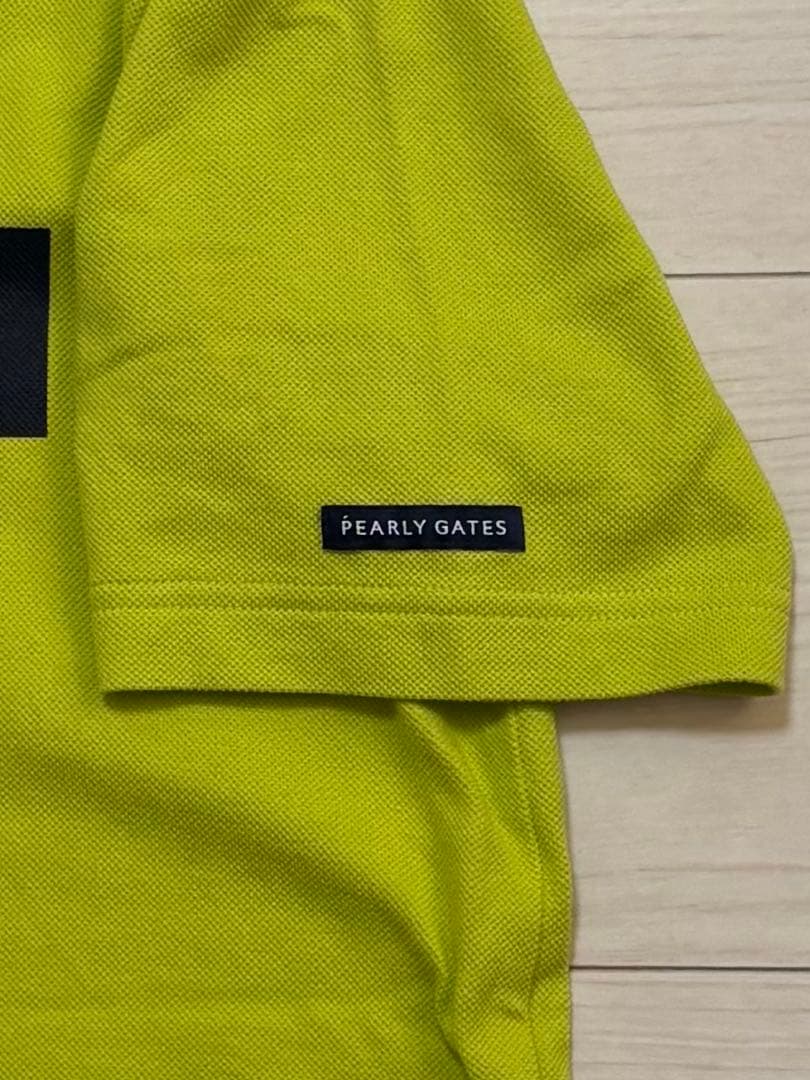 PEARLY GATES ライムグリーン モックネックシャツ