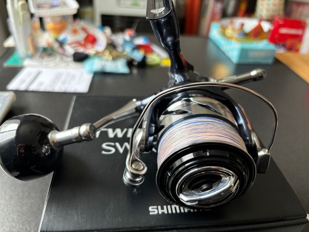SHIMANO 21TWIN POWER SW 6000HG リールスタンド付
