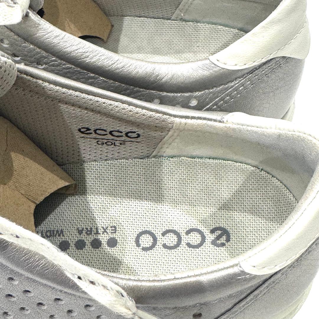 ゴルフシューズECCO CASUAL HYBRIDシルバーレディース23.5㎝