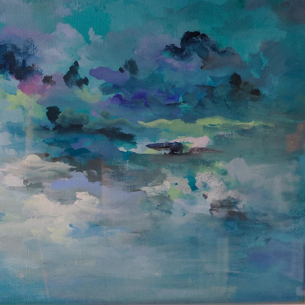 川上秀也 日本表現主義会員 F10号 共シール 額縦６４cm＊７１㎝