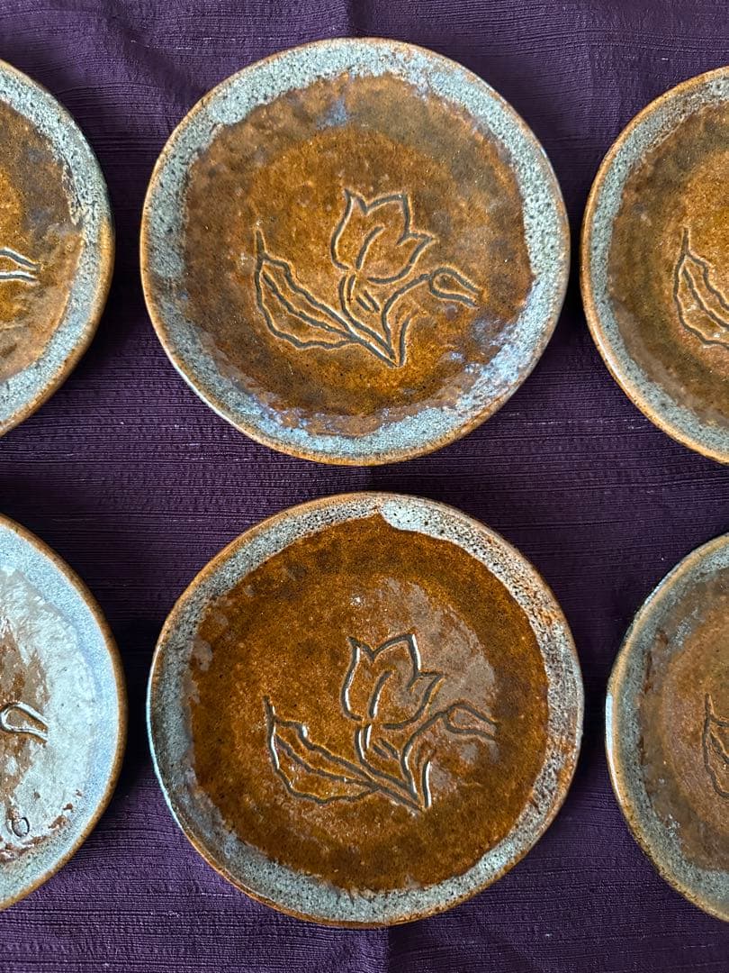 大樋長左衛門 大樋焼 皿 小皿 6枚 ①