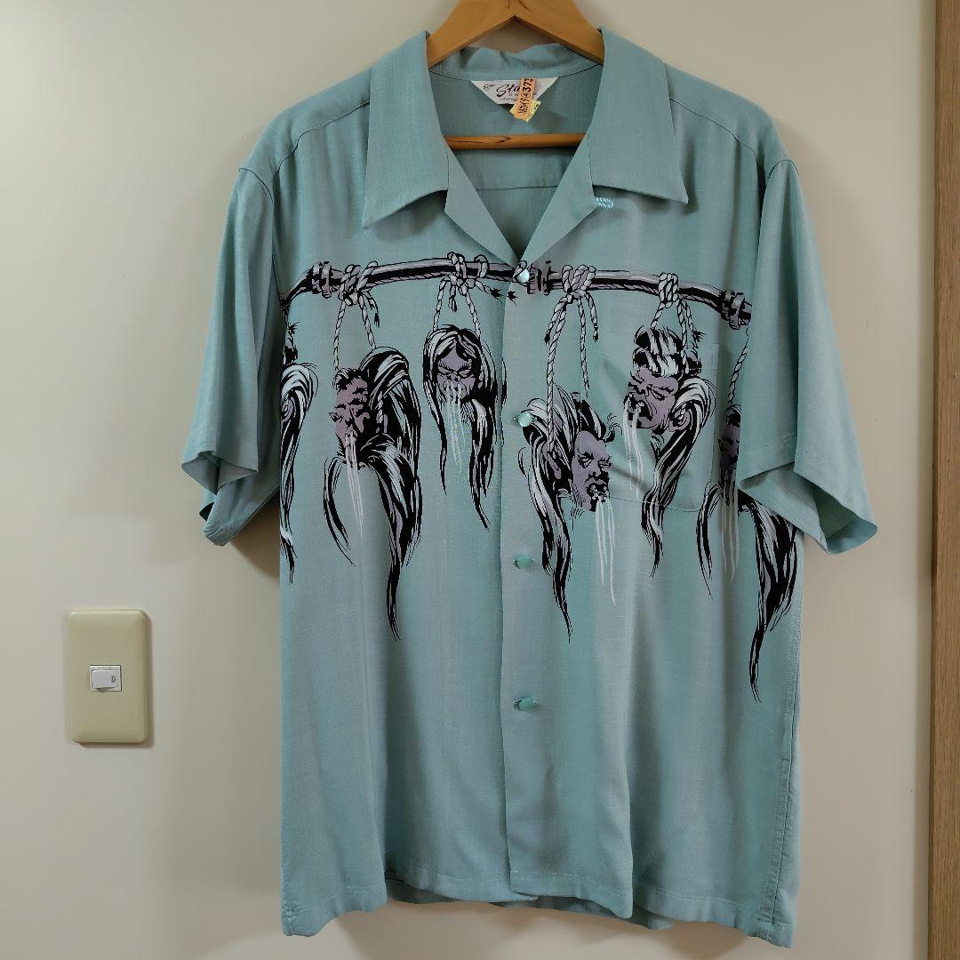 STAR OF HOLLYWOOD シュランケンヘッドレーヨンシャツsize M