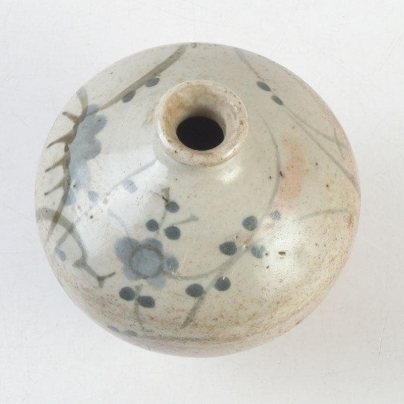 伊万里焼　古伊万里　染付　花文　油壷　小壷　V　9727