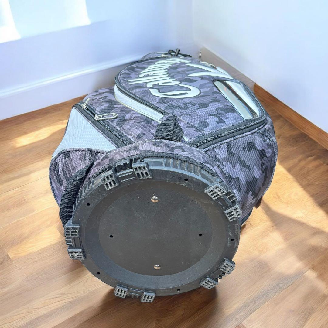 【希少・カモ柄】Callaway キャディバッグ 迷彩 5分割 自立型 グレー